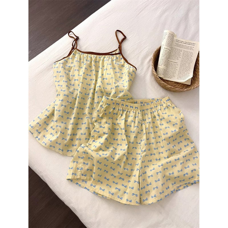 Women's Sexy Vintage Camisole Set with Padded Bra, Loungewear - Image 5