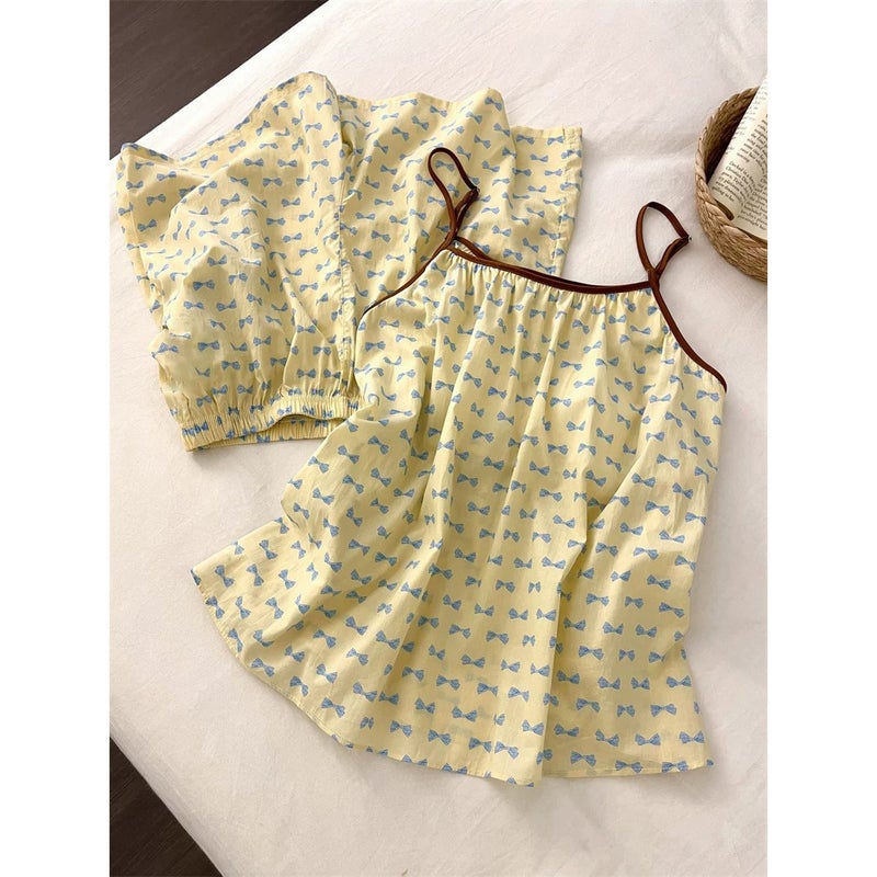 Women's Sexy Vintage Camisole Set with Padded Bra, Loungewear - Image 4