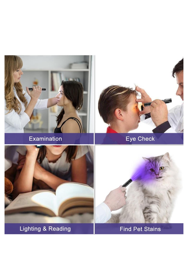 SOLARAE Pen Torch Medical, Rechargeable USB Diagnostic Pen Light, 3-Colour Light, Portable LED Penlight with Pocket Clip for Nurses Student Doctors - Image 3