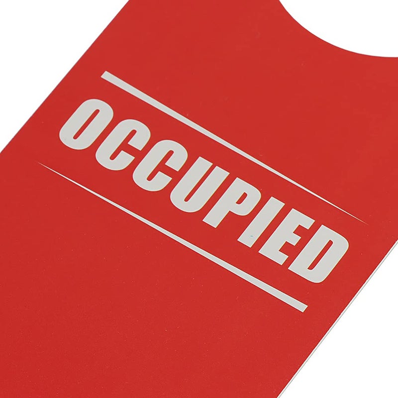 Muka 2Pcs Vacant Occupied Sign Plastic Double Sided Door Knob Hanger Sign for Hotel Office Conference Room Red/green - Image 4