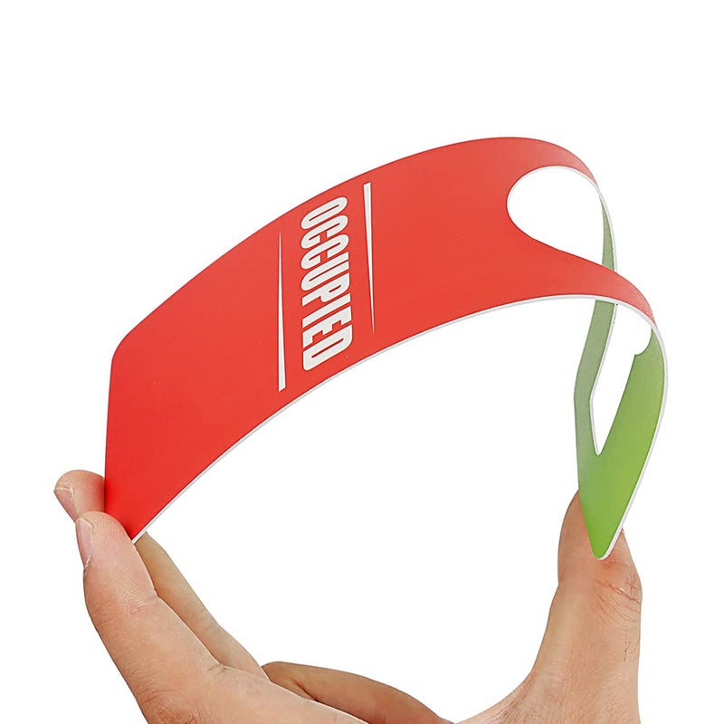 Muka 2Pcs Vacant Occupied Sign Plastic Double Sided Door Knob Hanger Sign for Hotel Office Conference Room Red/green - Image 5