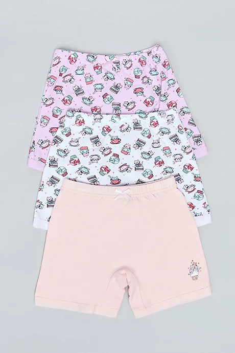 أر أند بي 3 Pack Printed Long Shorts