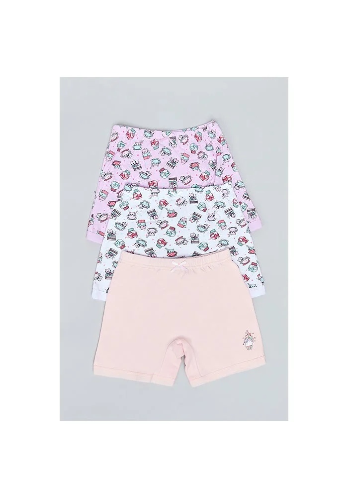 أر أند بي 3 Pack Printed Long Shorts