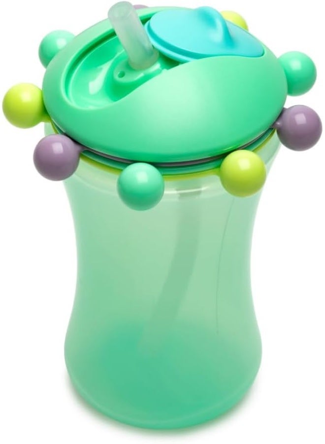 melii Spin Sippy Cup 11.5 oz - Fun & Educational Transition Straw Bottle for Babies, Toddlers, Kids - Spill Proof, Easy to Hold, BPA-Free, Ideal for On the Go Hydration Green - Image 1