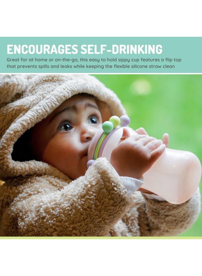 melii Spin Sippy Cup 11.5 oz - Fun & Educational Transition Straw Bottle for Babies, Toddlers, Kids - Spill Proof, Easy to Hold, BPA-Free, Ideal for On the Go Hydration Green - Image 5