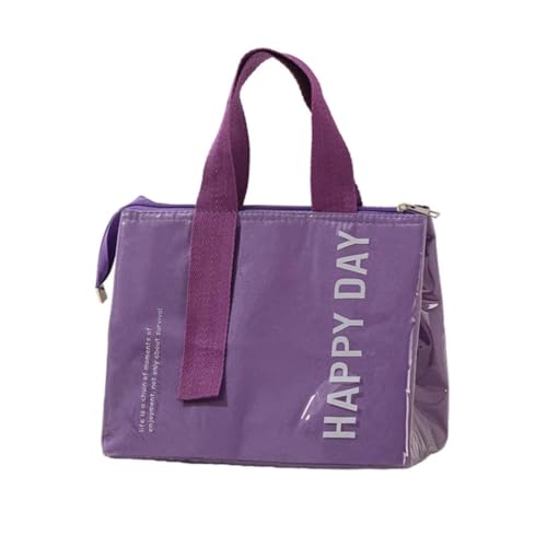 CoolKraft Insulated Lunch Bags, Hot & Cold, Lightweight, for Office Women & Men, School Boys & Girls 26.5 x 17 x 20 cm (Purple HD Waterproof), 3 Litre - Image 1