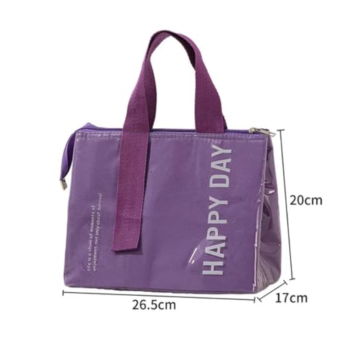 CoolKraft Insulated Lunch Bags, Hot & Cold, Lightweight, for Office Women & Men, School Boys & Girls 26.5 x 17 x 20 cm (Purple HD Waterproof), 3 Litre - Image 2