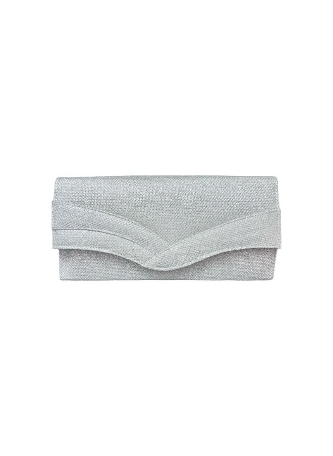Vbranda Crystal Evening Clutch Bag with Chain Strap VS-28-SILVER  - Image 2