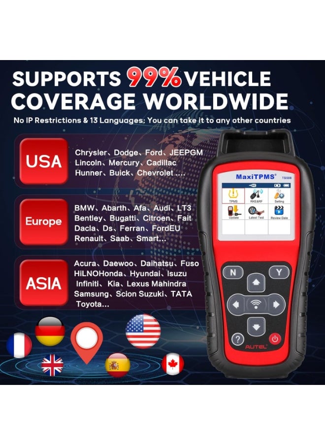 Autel - Maxitpms Ts508wf Tpms Programming Tool Latest WiFi Ver. of Ts601 Ts508 Ts501 Ts408 Activate Relearn tpms Sensors Program Mx Sensor Tpms Diagnosis Read Clear Code Lifetime Free Update - Image 1