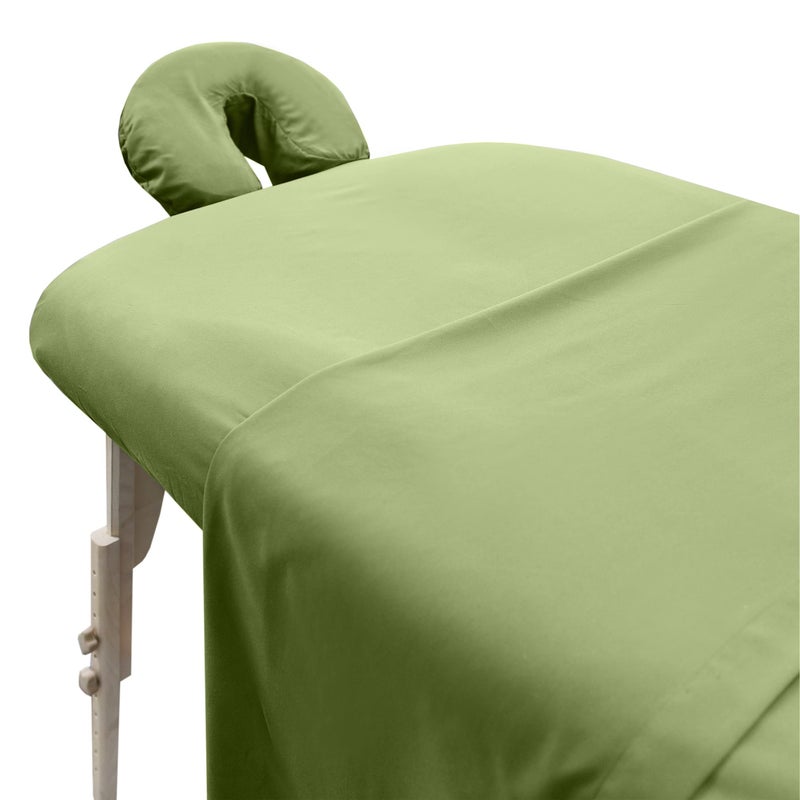 LONDON LINENS LONDON LINENS Soft Microfiber 3Piece Massage Table Sheets  Super Lightweight Stain and Wrinkle Resistant  Includes Table Cover Fitted Sheet and Face Rest Cover Sage Green 