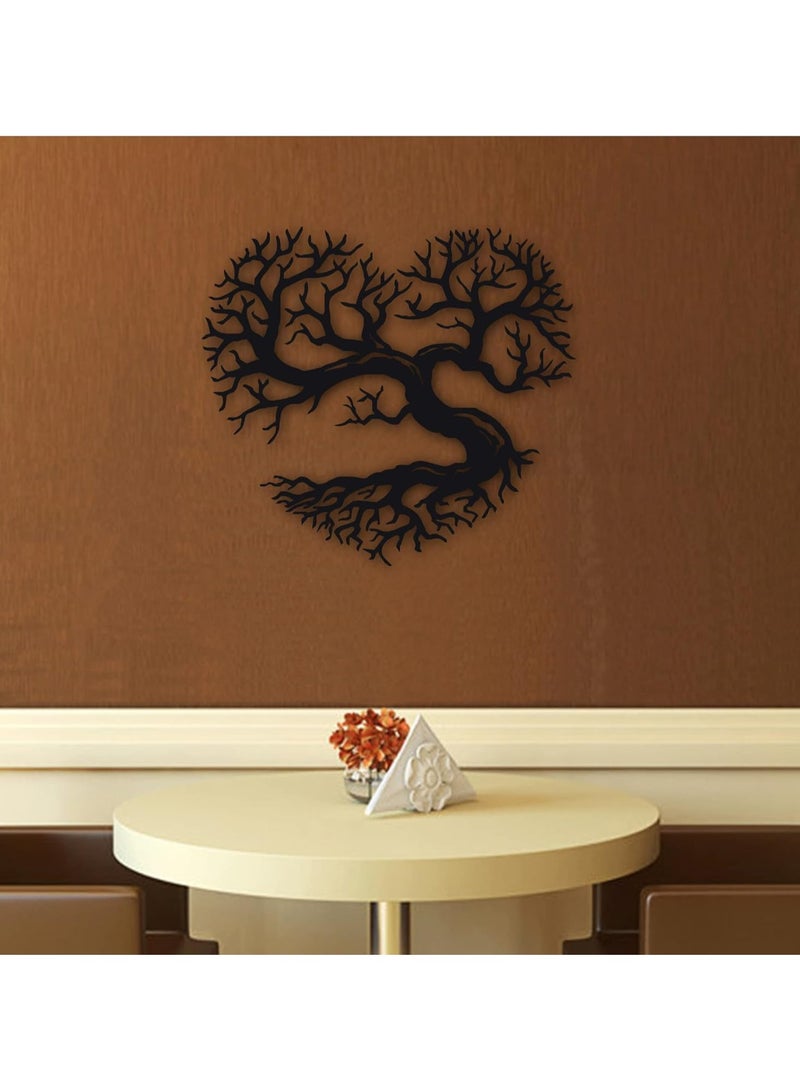 مرفا لوحة حائط خشبية ذات قاعدة لاصقة - أسود (شجرة على شكل قلب) - Image 5
