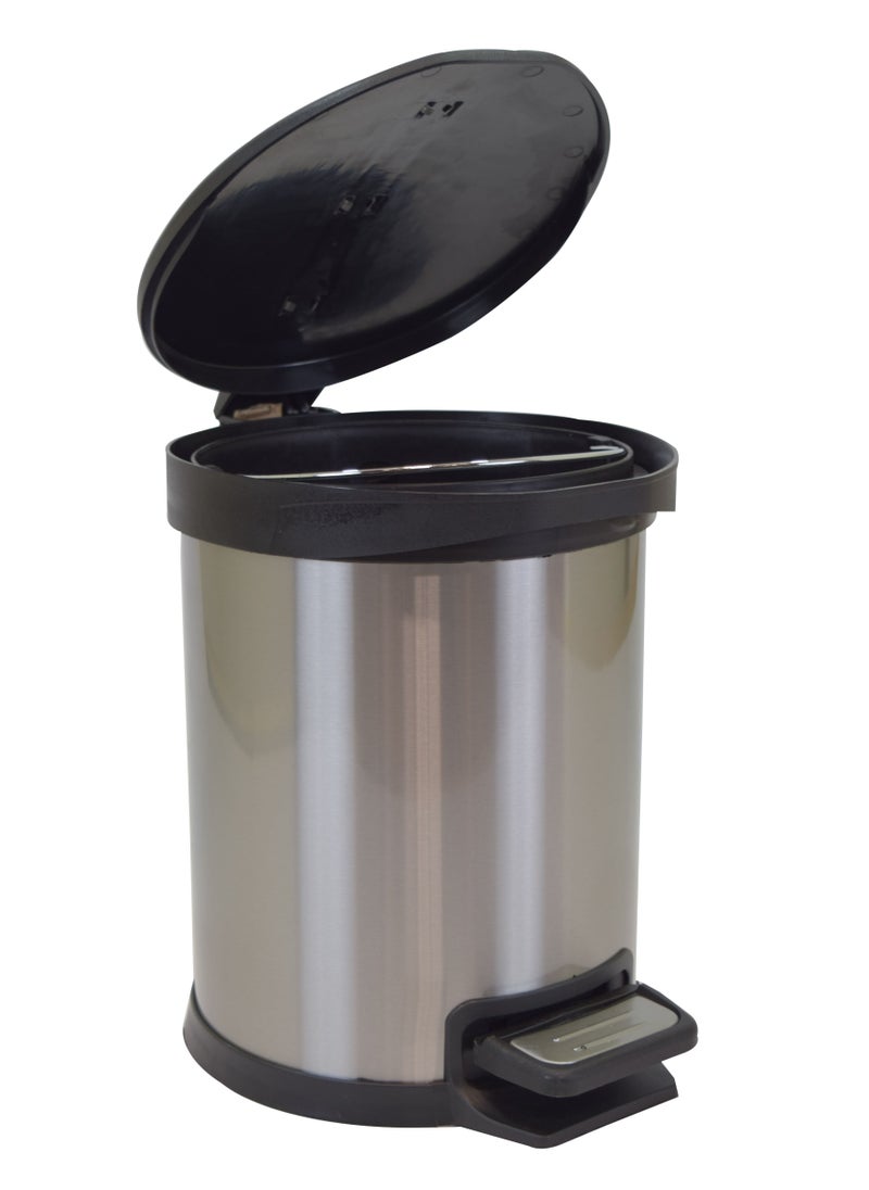 LACOT GENERAL TRADING LLC - STEEL 304 Bathroom Pedal Bin - Black Top Professional - Image 1