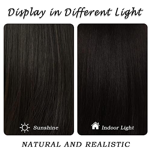 ASSU Hair Wig Long Synthetic Wig for Women, 26 Inches with Centre Parting, Natural Looking + 02 Wig Cap Free (Black) - Image 2