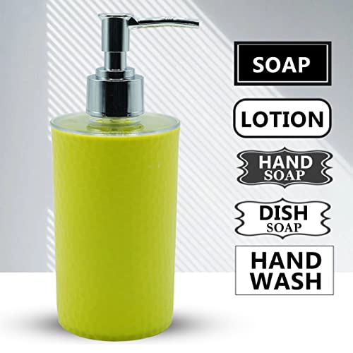 SHENRON Plastic Bathroom Accessories Set with Toothbrush Holder and Handwash Liquid Dispenser for Wash Basin, Bathroom and Sink (Green) - Image 3