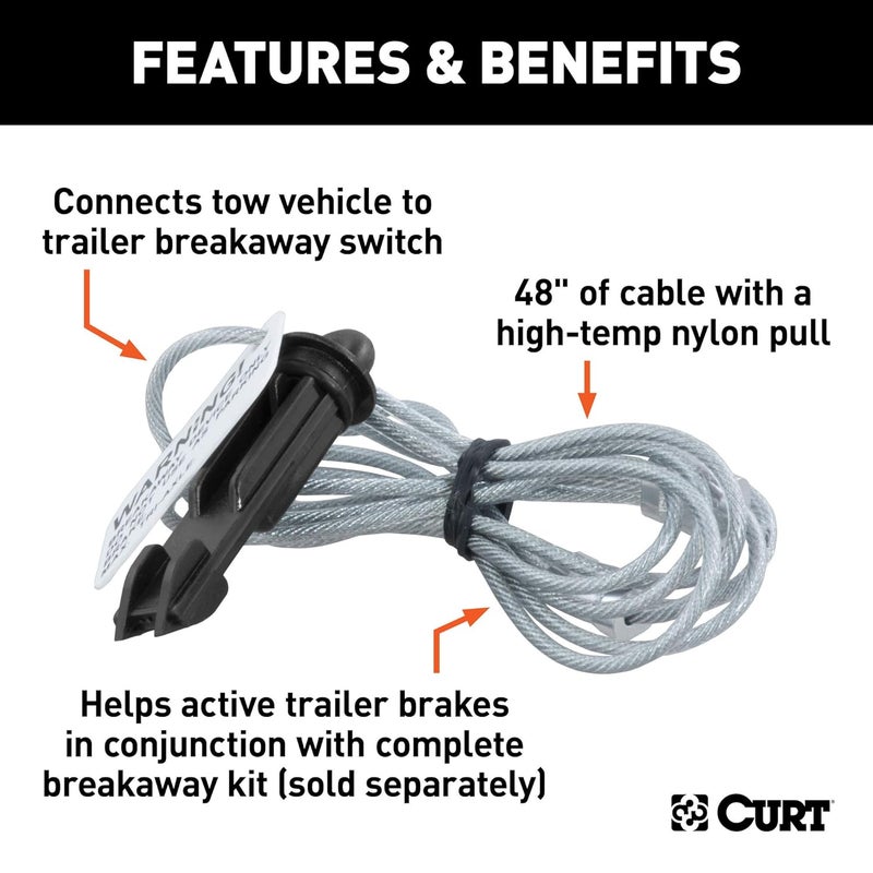 Curt 52020 Replacement Trailer Breakaway Switch Lanyard (Pack of 2) - Image 3