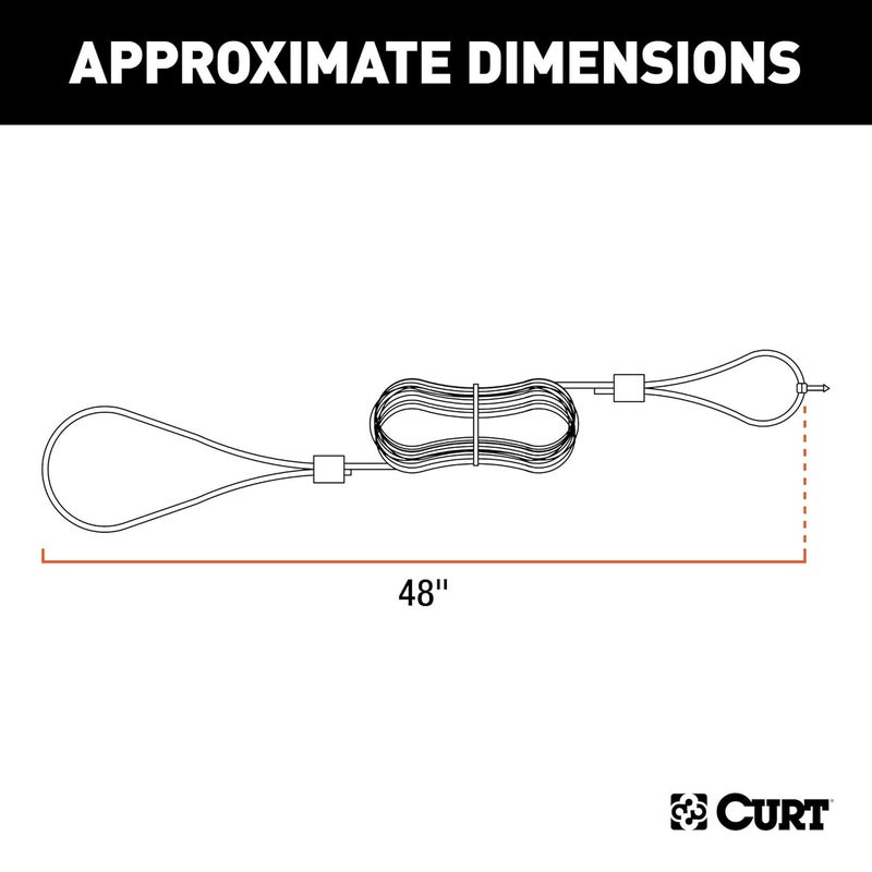 Curt 52020 Replacement Trailer Breakaway Switch Lanyard (Pack of 2) - Image 2