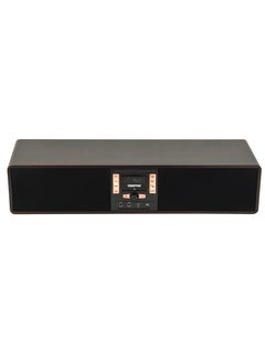 GEEPAS Wireless Sound Bar Speaker 200W Bluetooth, AUX IN, USB, Dual MIC Input and FM Radio, with Remote Control and LED Display | TV Shows Movies, Music| 2 Years Warranty GSRB150WD Black/Wooden Finish  - Image 4