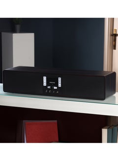 GEEPAS Wireless Sound Bar Speaker 200W Bluetooth, AUX IN, USB, Dual MIC Input and FM Radio, with Remote Control and LED Display | TV Shows Movies, Music| 2 Years Warranty GSRB150WD Black/Wooden Finish  - Image 5