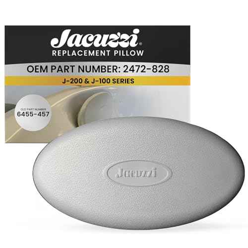 Jacuzzi Oval J200 Gray Snap-in Spa Pillow for 2008 J-230, 2005+ J-270/280 Models - Fits Perfectly, Ergonomic Design, Easy Installation, Luxury Spa for Comfort & Enjoyment - Image 1