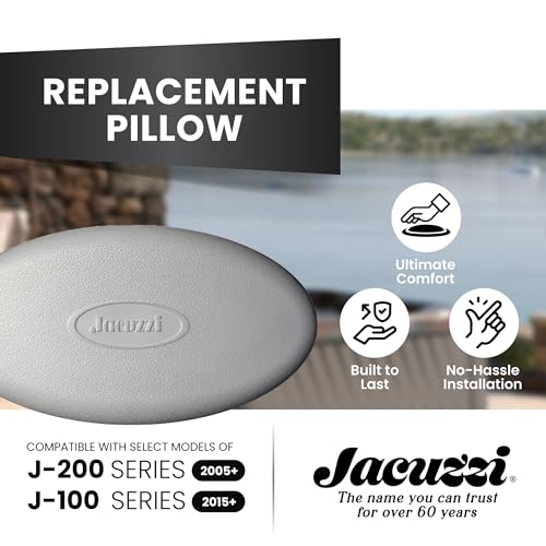 Jacuzzi Oval J200 Gray Snap-in Spa Pillow for 2008 J-230, 2005+ J-270/280 Models - Fits Perfectly, Ergonomic Design, Easy Installation, Luxury Spa for Comfort & Enjoyment - Image 2