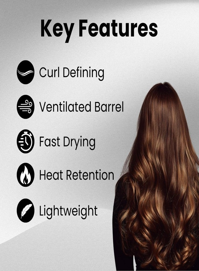 Omidazzle Midazzle Hot Curl Brush for Hair Styling, Blow Dry Tool for Curls, Volume & Waves, Anti Frizz Smoothing, Professional Salon & Home Grooming Accessory, Small Size (India's Fastest Growing Brand) (MIHB0030) - Image 4