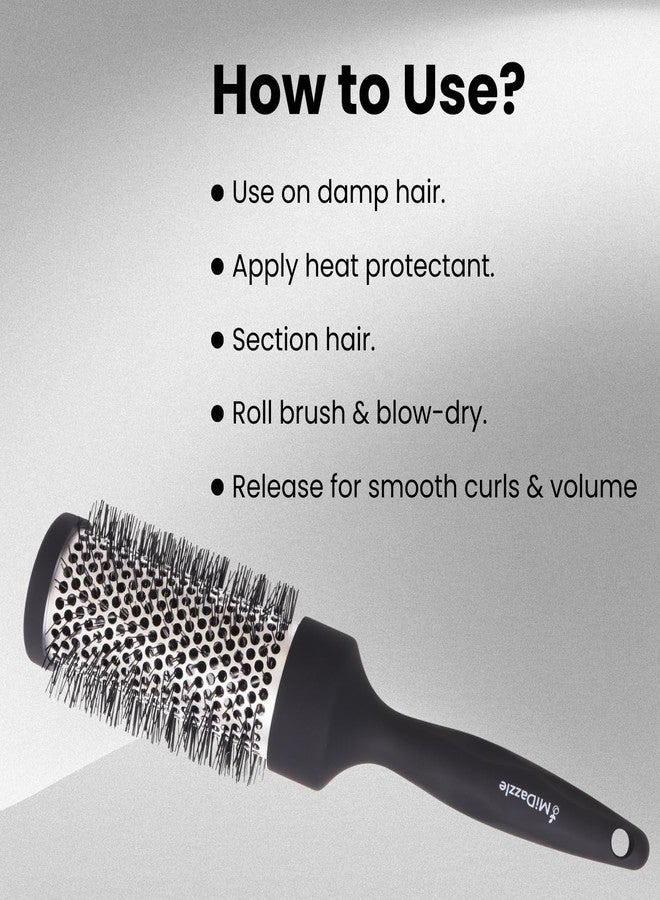 Omidazzle Midazzle Hot Curl Brush for Hair Styling, Blow Dry Tool for Curls, Volume & Waves, Anti Frizz Smoothing, Professional Salon & Home Grooming Accessory, Small Size (India's Fastest Growing Brand) (MIHB0030) - Image 5