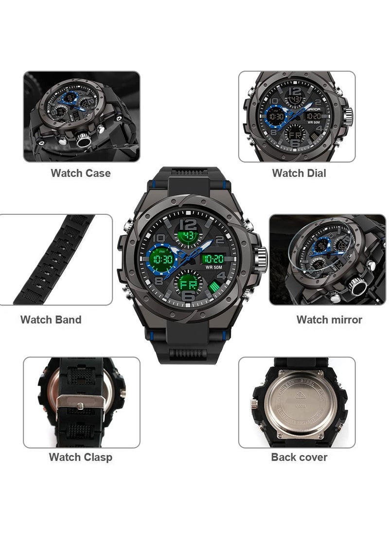 Men's Waterproof Tactical Sports Watch with Dual Display, Outdoor Electronic Timepiece for Active Lifestyle - pzsku/Z30ADBB7F29D040CD8453Z/45/_/1725982710/45f4d026-ae33-4191-b9db-abc1e1c07811