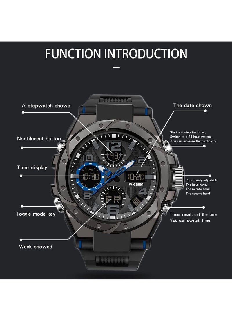 Men's Waterproof Tactical Sports Watch with Dual Display, Outdoor Electronic Timepiece for Active Lifestyle - pzsku/Z30ADBB7F29D040CD8453Z/45/_/1725982712/be33da6c-d156-4021-b5b4-ce5e14ee44f0