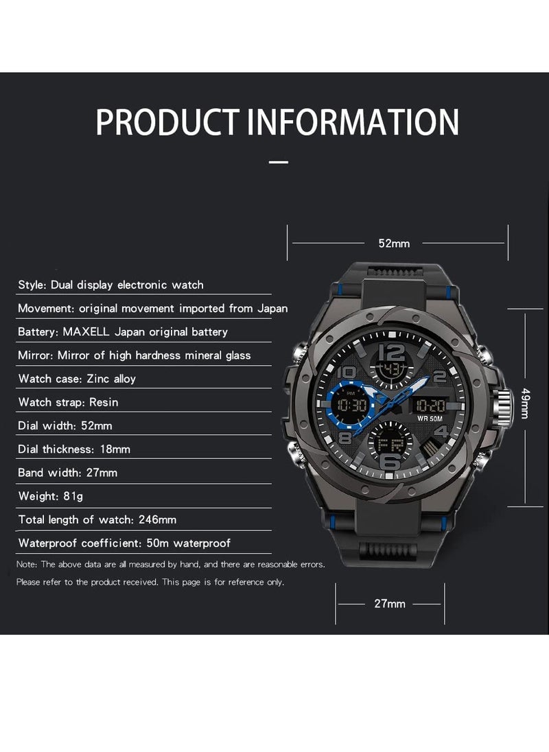 Men's Waterproof Tactical Sports Watch with Dual Display, Outdoor Electronic Timepiece for Active Lifestyle - pzsku/Z30ADBB7F29D040CD8453Z/45/_/1725982722/880efa87-a32a-4ad4-a38a-a287b57e740a