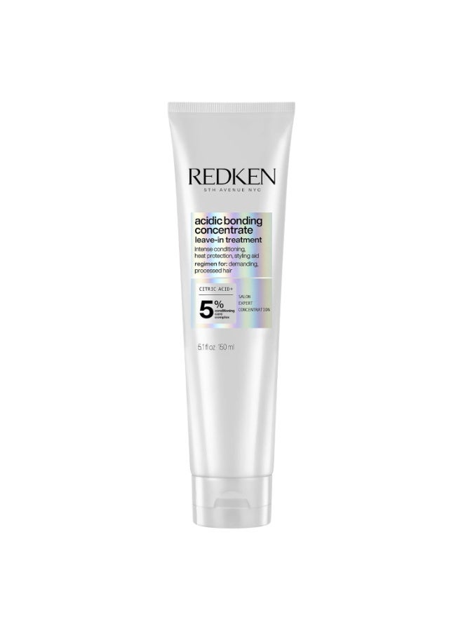 Redken Acidic Bonding Concentrate Leave In Conditioner - Hair Repair Treatment For Weak & Damaged Hair, Bond Building & Strengthening, Smooths & Provides Heat Protection - Image 1