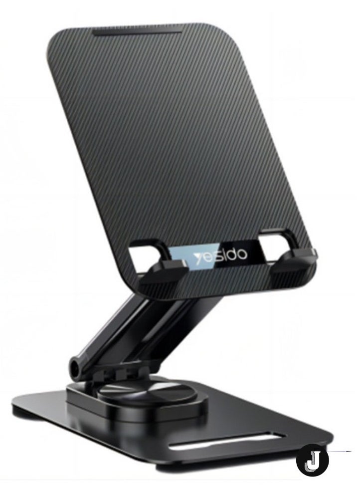 JAJEEK Premium Foldable Aluminum Alloy Desktop & Tablet Stand - Adjustable Mobile Phone Holder for Desk, Portable and Space-Saving - Image 1