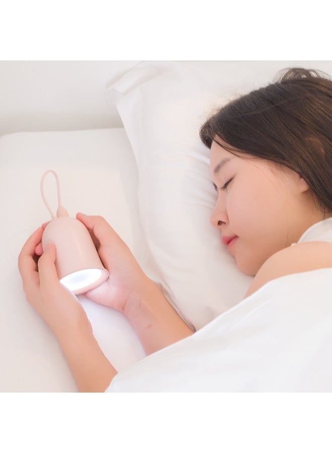 Mini Nightlight Jingle Hand Warmer USB Multifunctional Temperature Control Explosion-proof Mobile Power Jingle Hand Warmer-Color:Pink - Image 1