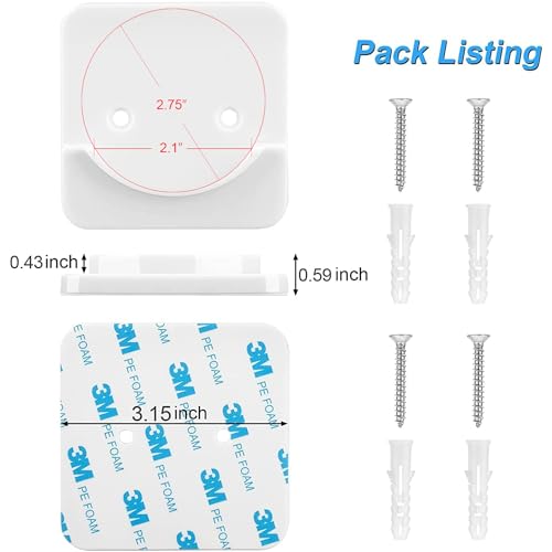 ICERO Adhesive Shower Curtain Rod Holder | No Drilling, Sticking them up Or Easy places to drill for a fixture | Strong Hold | 2 Pack, White (Rod Not Included) - Image 4