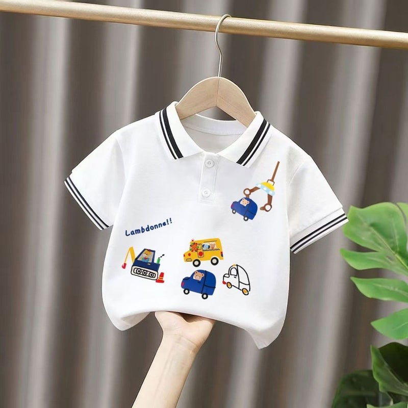 Boys'' Short-Sleeved Shirts, Summer New Style, Children''s Collared Shirts, Thin Boys'' Half-Sleeved Tops, Summer Fashion - Image 2