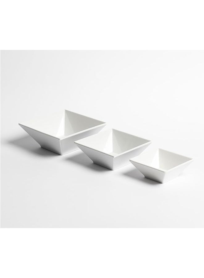 Healthy And Shatterproof Melamine Square Appetizer Serving Platter | Soy Sauce Serving Plates, Ketchup, BBQ Sauce Or Seasoning | Sushi Dipping Bowl | Seasoning & Nut Serving Bowl - Image 1
