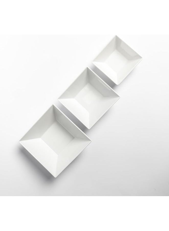 Healthy And Shatterproof Melamine Square Appetizer Serving Platter | Soy Sauce Serving Plates, Ketchup, BBQ Sauce Or Seasoning | Sushi Dipping Bowl | Seasoning & Nut Serving Bowl - Image 3