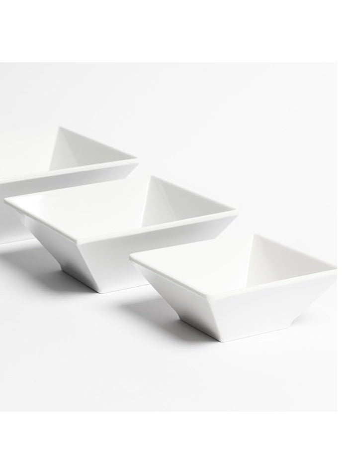 Healthy And Shatterproof Melamine Square Appetizer Serving Platter | Soy Sauce Serving Plates, Ketchup, BBQ Sauce Or Seasoning | Sushi Dipping Bowl | Seasoning & Nut Serving Bowl - Image 5