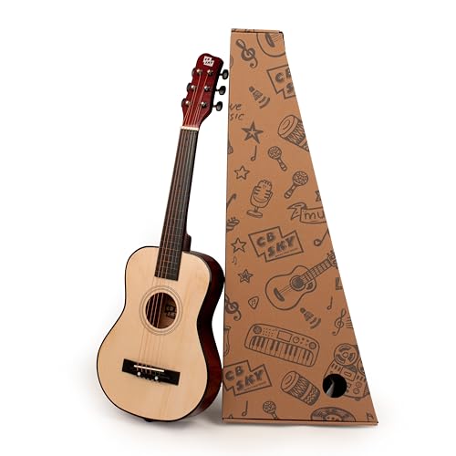 CB SKY 30 Wooden Acoustic Guitar for KidsBoysGirlsBeginnersGuitar for age 35 59 Natural - Image 1
