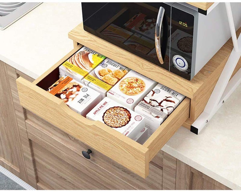 INDIAN DECOR INDIAN DECOR Metal Microwave Stand Standard Brown  - Image 4