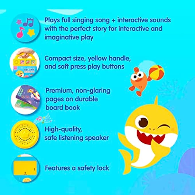 BABY SHARK MY FIRST FRIEND 3 BUTTON STORY SOUND BOOK WITH CARRYING HANDLE | BABY SHARK TOYS, BABY SHARK BOOKS | LEARNING & EDUCATION TOYS | INTERACTIVE BABY BOOKS FOR TODDLERS 1-3 | GIFTS BOYS & GIRLS - Image 3