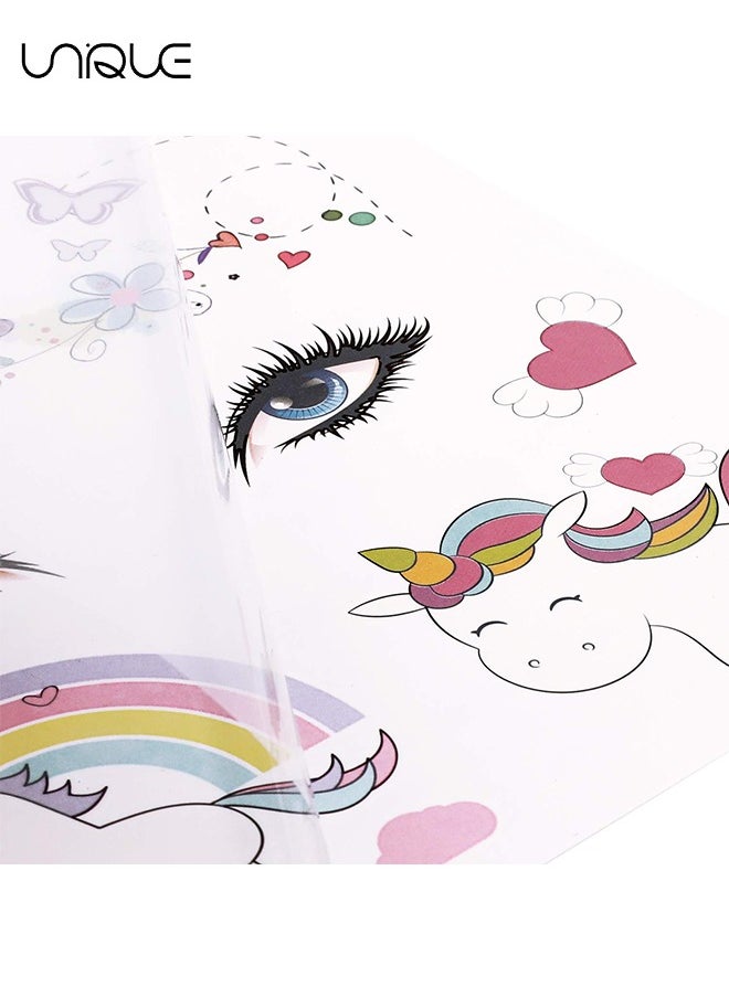 Unique 8 Sheets Animal Temporary Face Paint Tattoos, Unicorn Mermaid Kit, Birthday Party Favors, Waterproof Supplies, Festival Makeup Skin Decor for Girl Boy  - Image 4