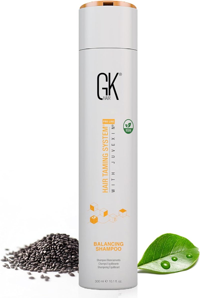 GK HAIR Global Keratin Balancing Shampoo 300ml101 Fl Oz For Oily Color Treated Hair Deep Cleansing Restores pH Levels Ideal for OverProcessed and Environmentally Stressed Hair