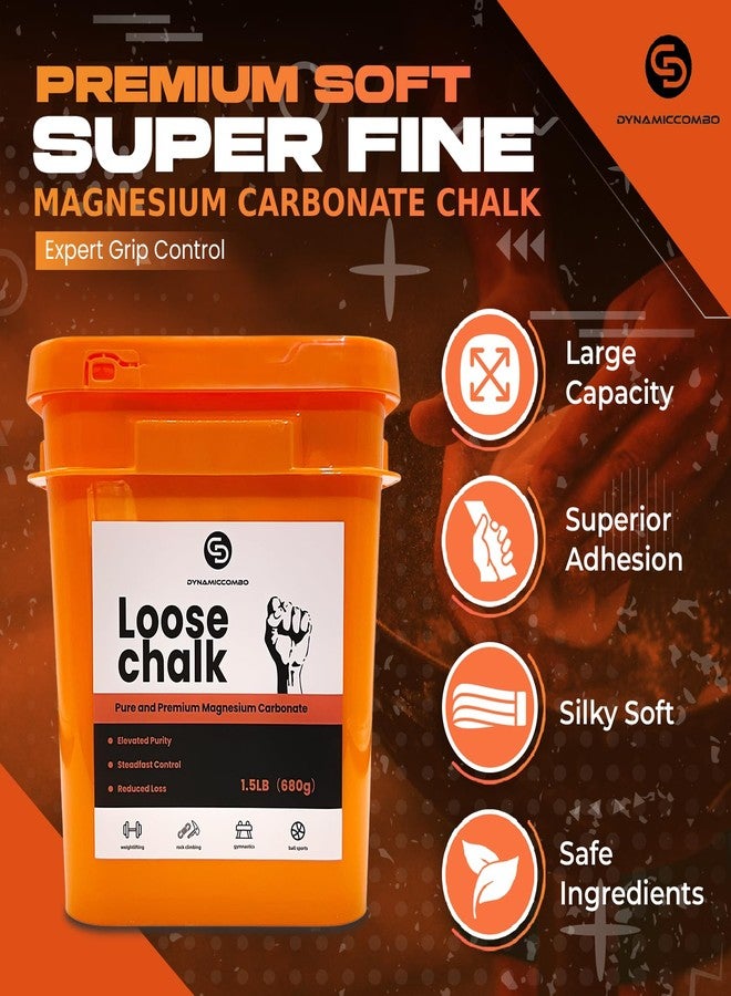 DYNAMICCOMBO 1.5 lb Bucket of Gym Chalk | Workout Chalk for Weightlifting, Gymnastics, Rock Climbing | Large Capacity - Image 2