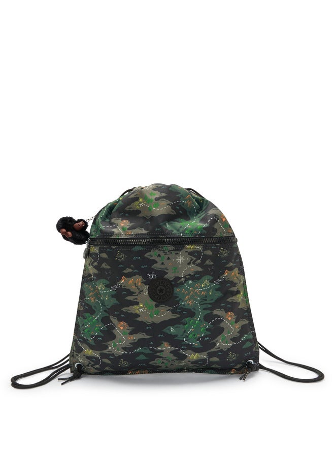 kipling Supertaboo Camo Treasure Medium Backpack (With Drawstring)  - Image 1