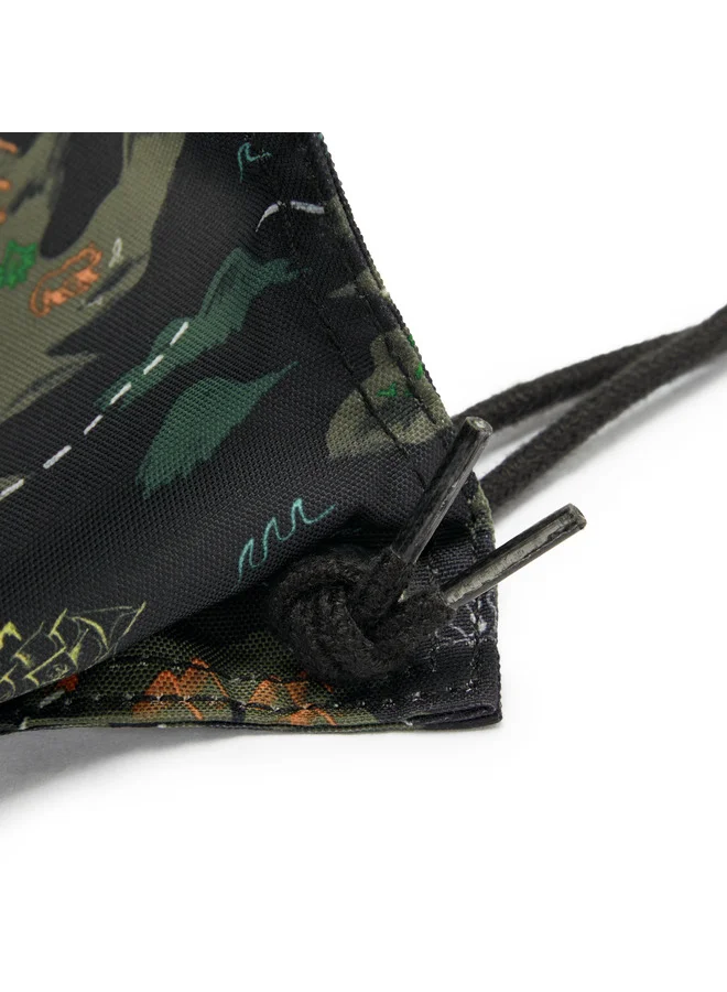kipling Supertaboo Camo Treasure Medium Backpack (With Drawstring)