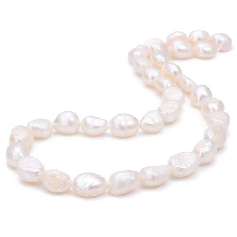 BEADIA Natural Pearl Beads 910mm White Freshwater Cultured Loose Gemstone Beads for DIY Jewelry Making 138Strand