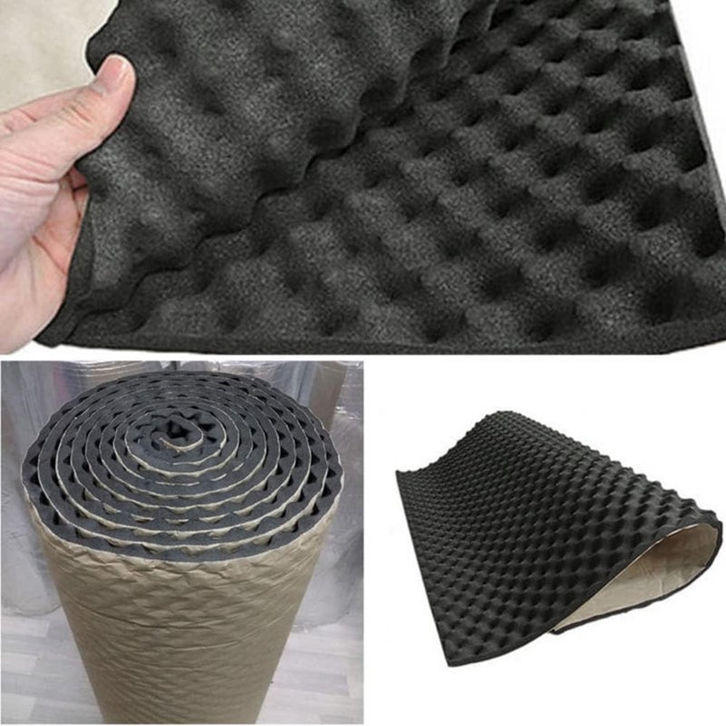 woobles Car Sound Insulation Pad, Car Heatproof Foam Deadener Self-adhesive Sound Proof Padding Vehicle Audio Sound Insulation Dampening Padding sound insulation cotton 100cmx50cmx2cm/50cmx50cmx2cm - Image 4