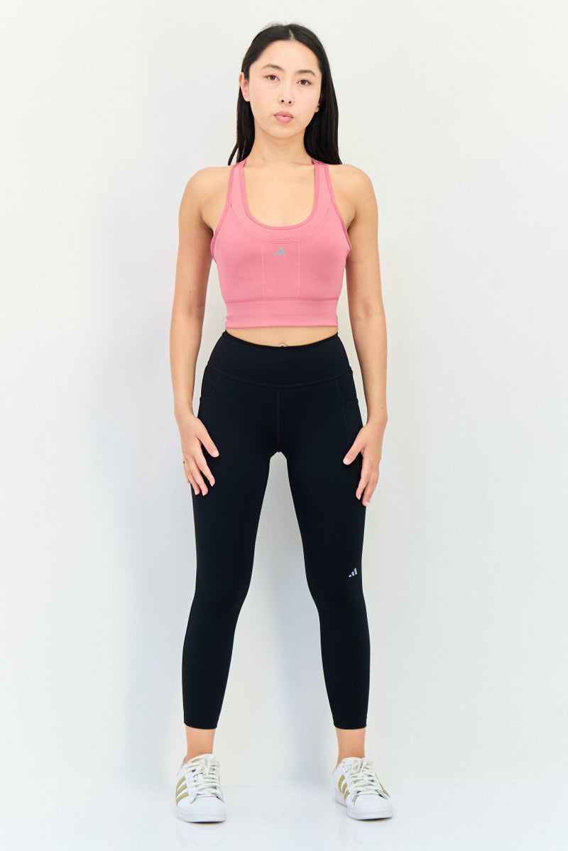 Adidas صدرية رياضية مبطنة بشعار علامة أديداس x بارلي للنساء، وردي كورال - Image 3
