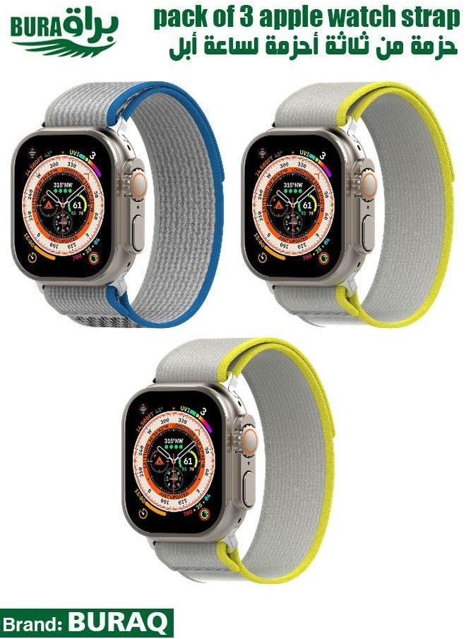 BURAQ - Apple Watch Band Strap For Apple Watch Ultra 2/Ultra 49mm, Series 10 46mm, 9/8/7 45mm, SE2/SE/6/5/4 44mm, 3/2/1 42mm - Image 1