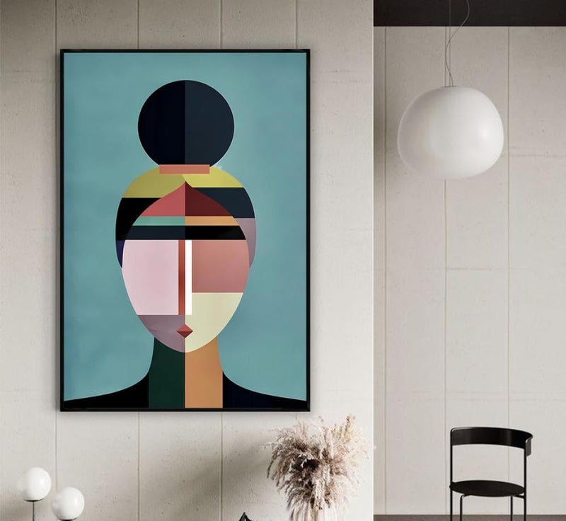 Marktna Girl Design Canvas Painting with Hollow Frame (120x80) 1 Piece - Image 3